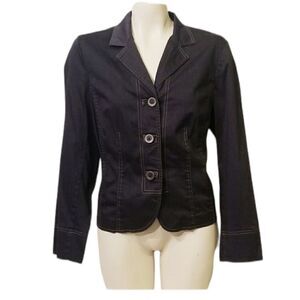 R.Q.T Denim Dark Wash Blazer Size PL‎